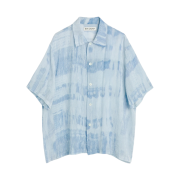 Our Legacy Box Shirt Shortsleeve Blue Brush Stroke Print