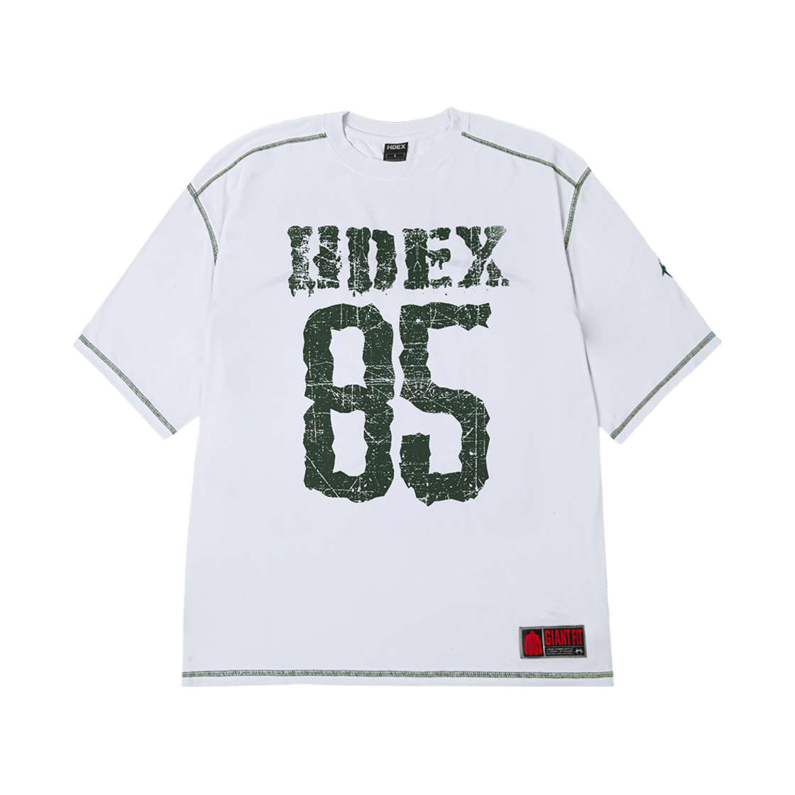 에이치덱스 자이언트핏 85 매쉬 숏 슬리브 화이트(HDEX Giant Fit 85 Mesh Short Sleeve White)