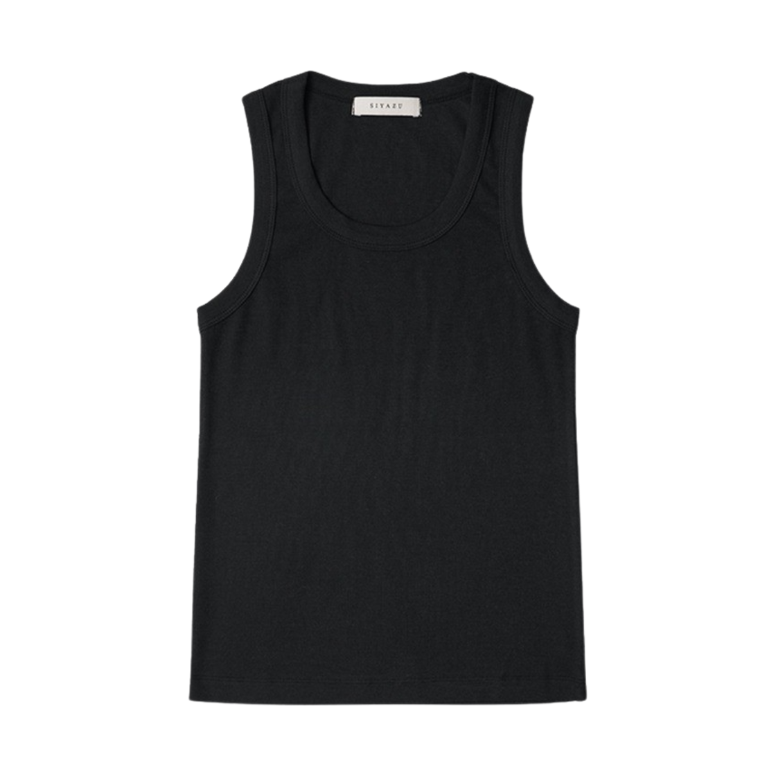 시야쥬 SITP5152 면모달 스쿱넥 나시 블랙