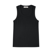 Siyazu SITP5152 Cotton-Modal Scoop-Neck Sleeveless Black