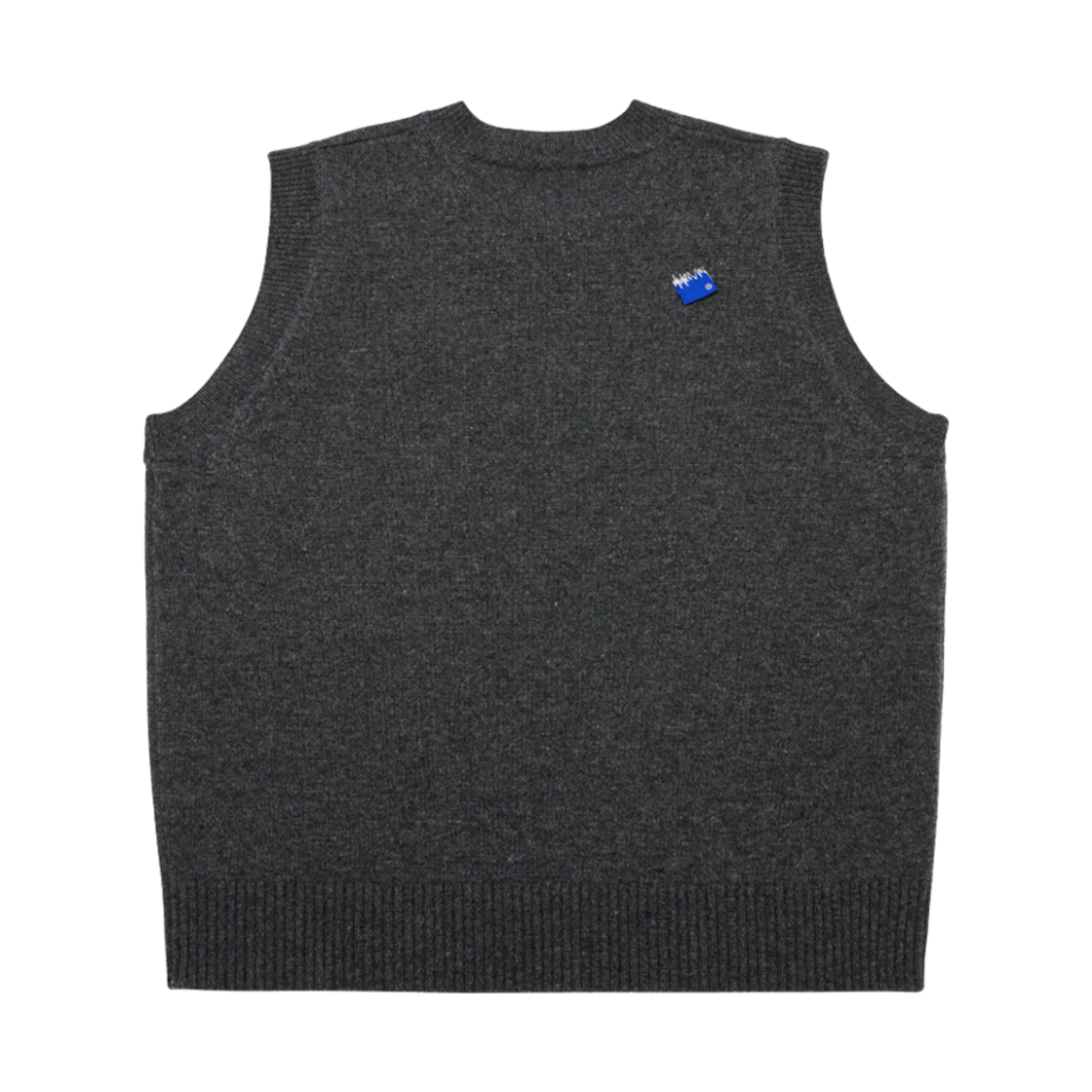 (W) 아더에러 시그니피컨트 BL 태그 니트 베스트 01 차콜((W) Ader Error Sig; BL Tag Knit Vest 01 Charcoal) - 2