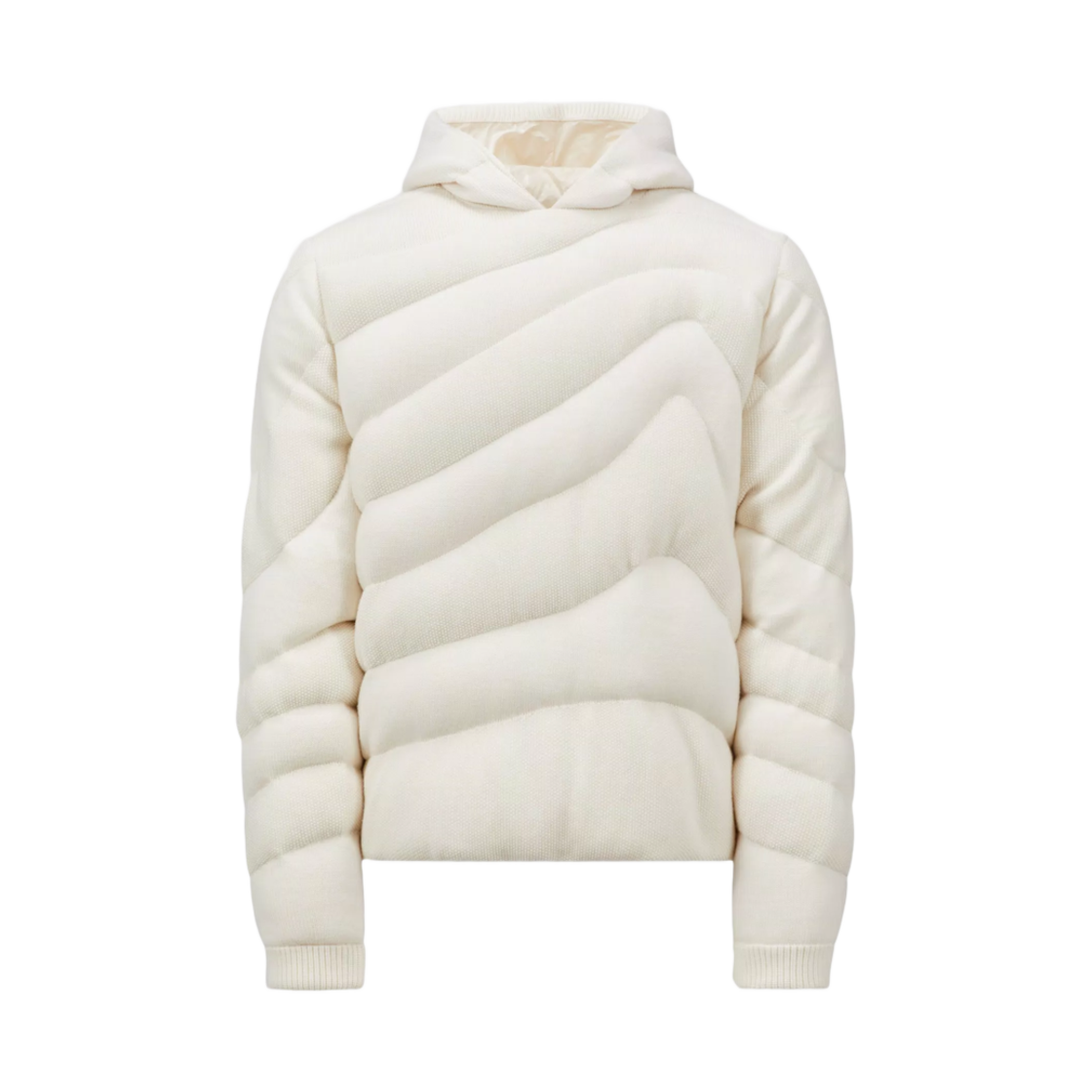 몽클레르 패딩 울 후드 화이트 - 24FW(Moncler Padded Wool Hoodie White - 24FW)