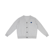 Ader Error Twin Heart Logo Cardigan Oatmeal