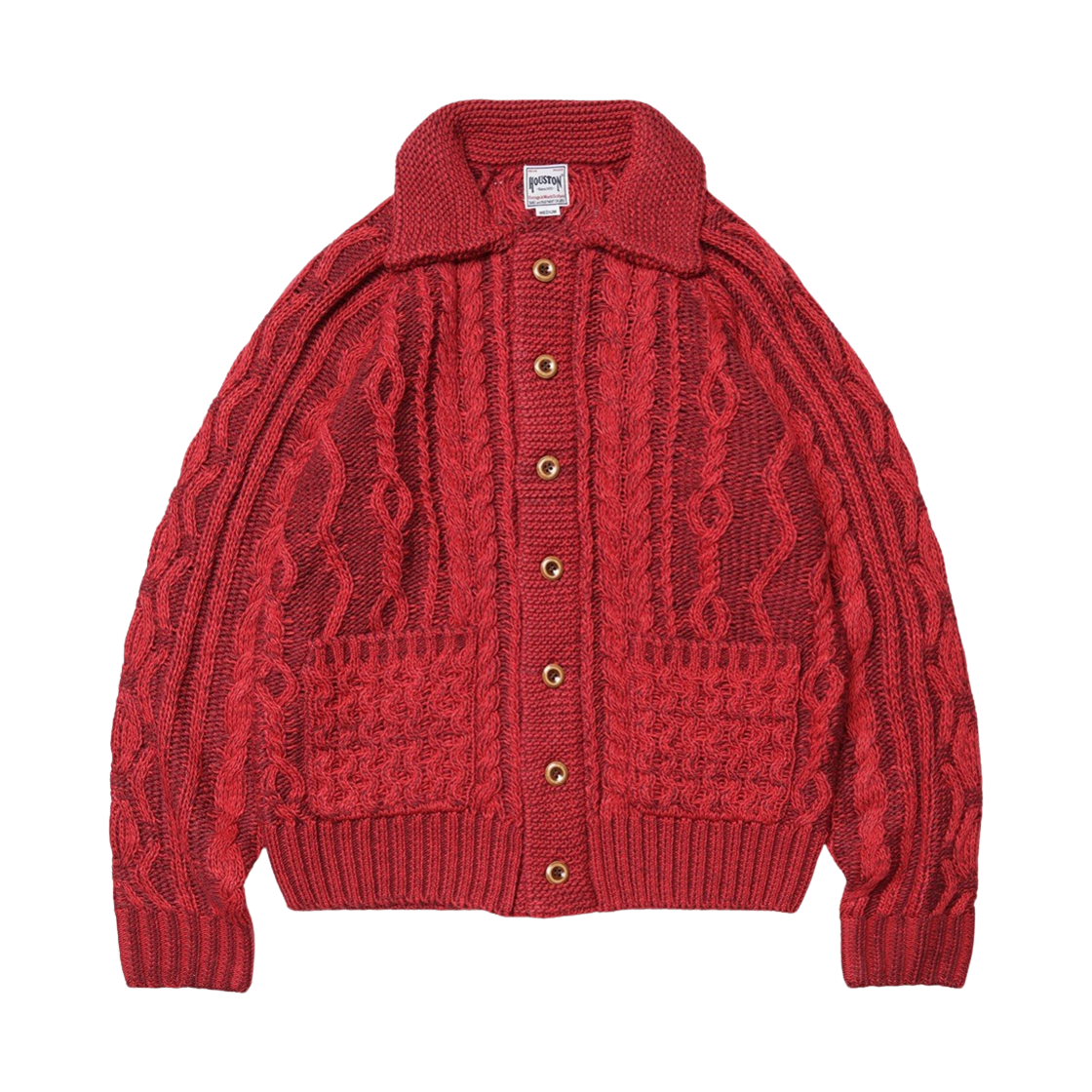 휴스턴 재팬 로우 게이지 니트 가디건 레드 22150RD