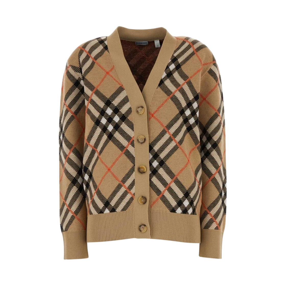 버버리 빈티지 체크 울 블랜드 가디건 베이지(Burberry Vintage Check Wool Blend Cardigan Beige) - 1