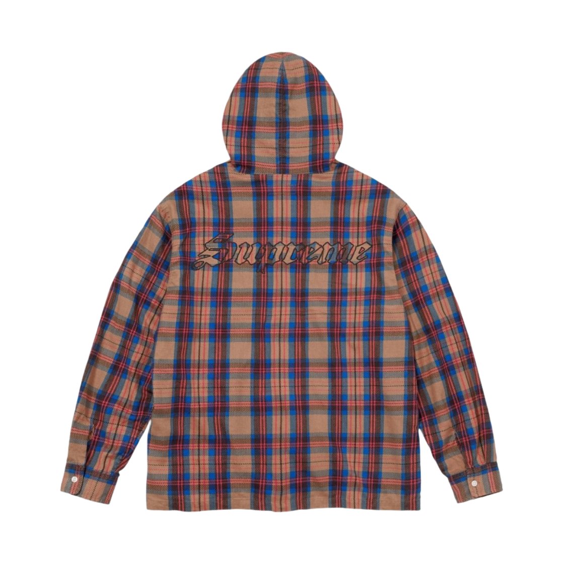 슈프림 프린티드 후드 플란넬 셔츠 탄 - 24SS(Supreme Printed Hooded Flannel Shirt Tan - 24SS) - 2