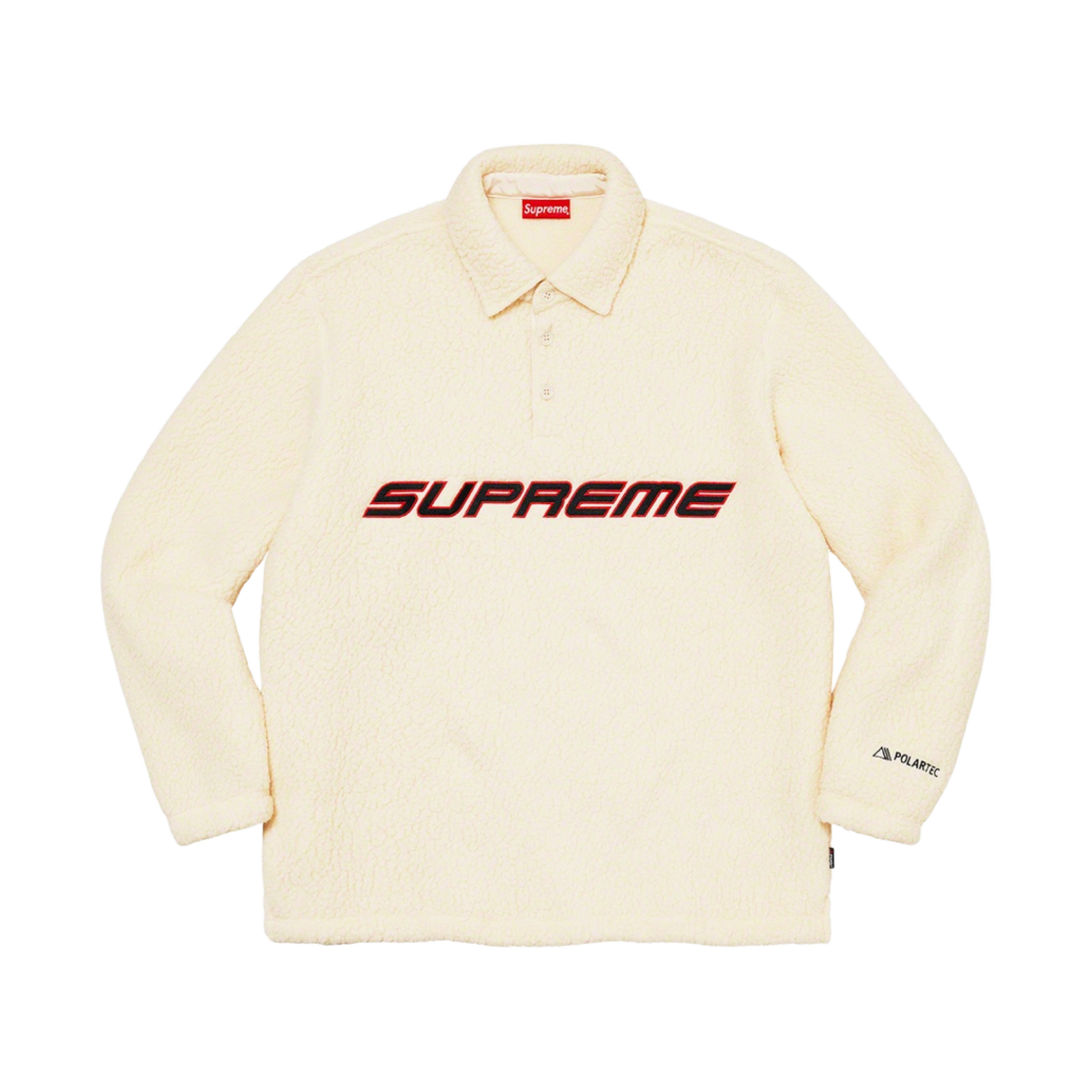 슈프림 폴라텍 롱슬리브 폴로 내츄럴 - 22FW