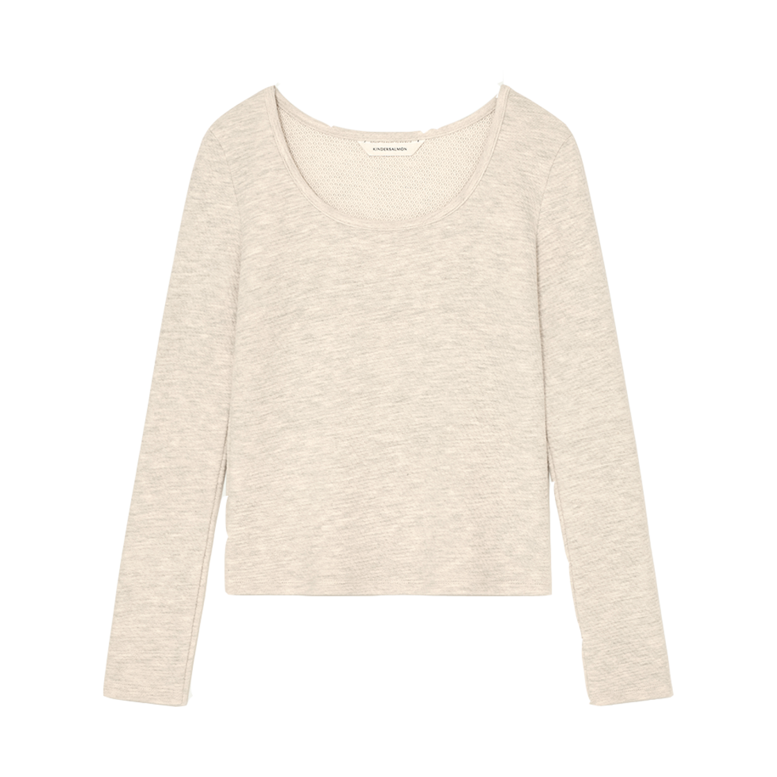 P0000EKX Kindersalmon Women Waffle T-Shirt Gray Melange