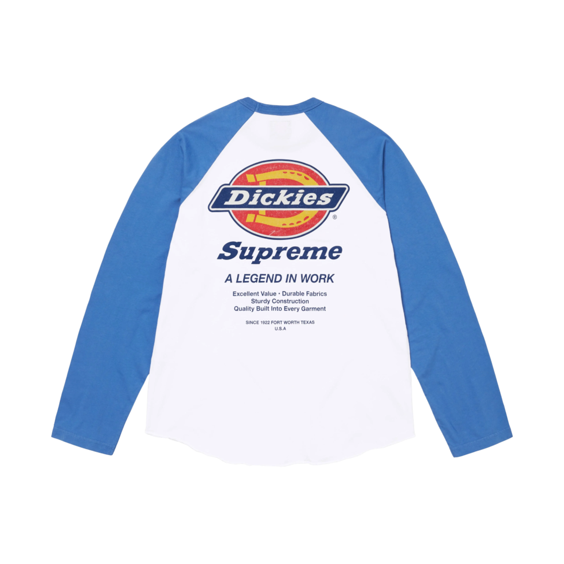 슈프림 x 디키즈 래글런 롱슬리브 탑 화이트 - 24FW(Supreme x Dickies Raglan L/S Top White - 24FW)