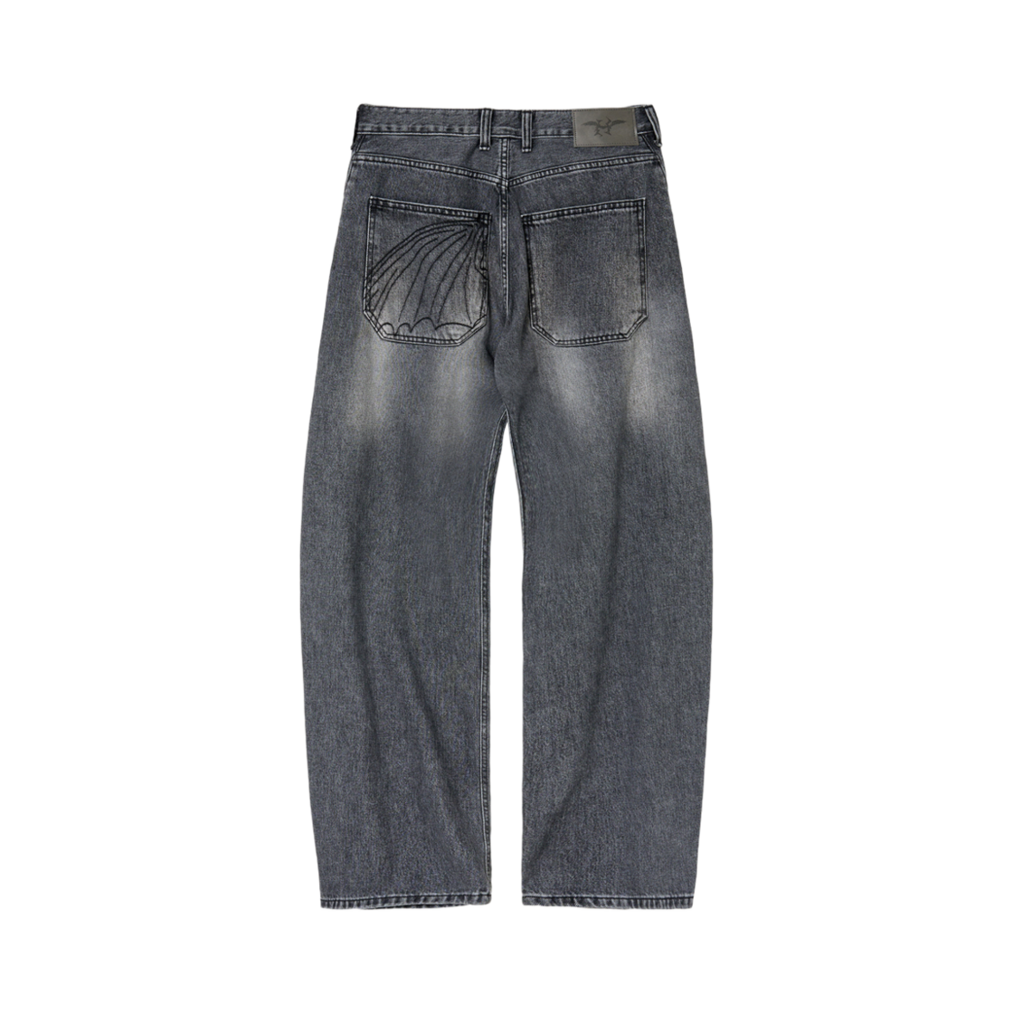해칭룸 x 드래곤 길들이기 커브 진 드래곤 윙 애쉬 그레이(Hatchingroom x How To Train Your Dragon Curve Jeans Dragon Wing Ash Grey) - 2