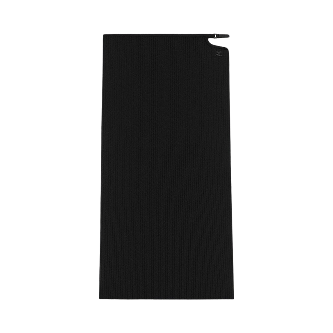 125MJU232FI00019999 (W) Courreges Loop Rib Knit Skirt Black