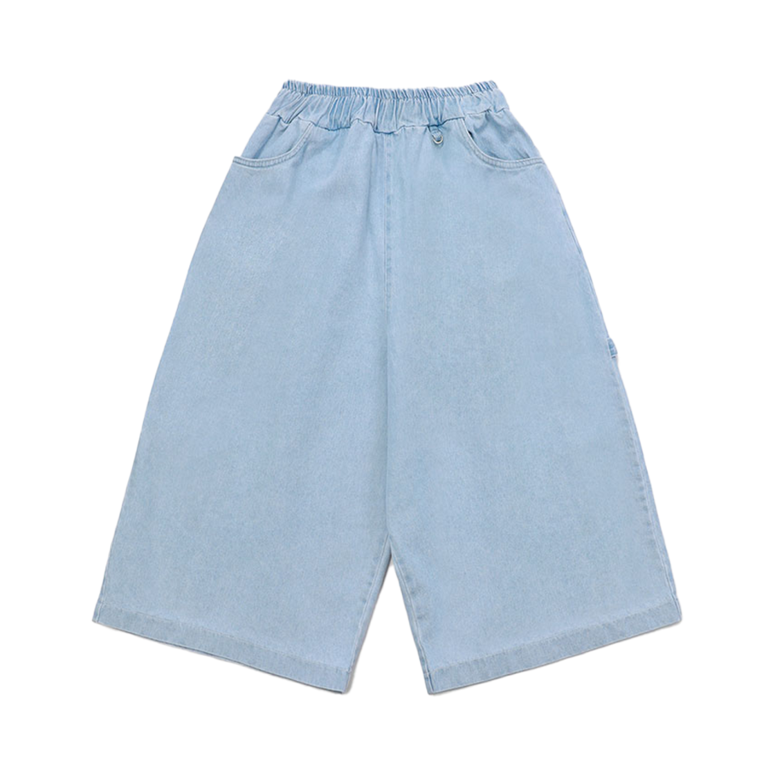 슬로우 레코드 하우스 카펜터 버뮤다 와이드 데님 팬츠 연청(SLOW RECORD HOUSE Carpenter Bermuda Wide Denim Pants Light Blue)