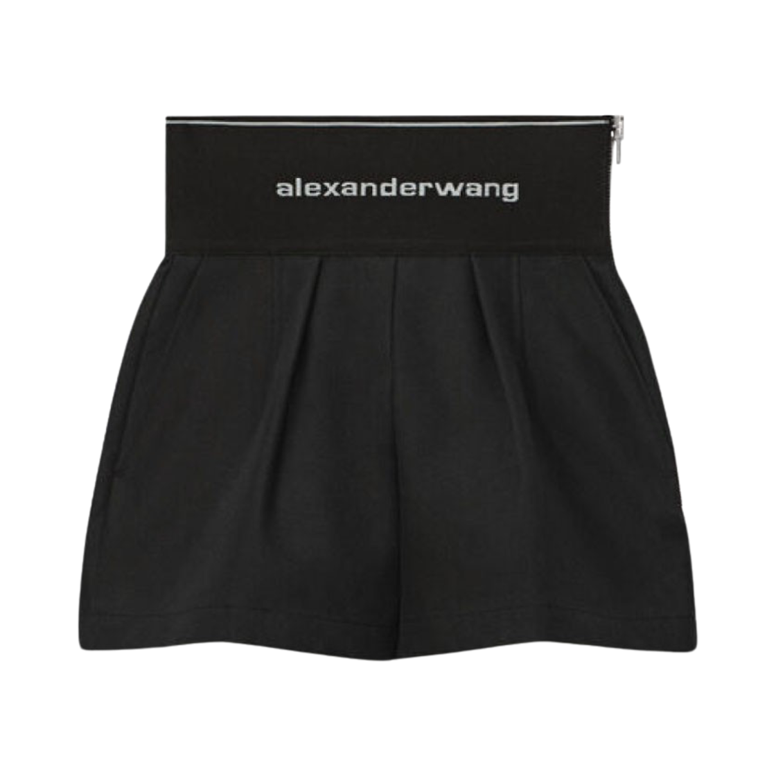 (W) 알렉산더 왕 코튼 테일러링 사파리 쇼츠 블랙((W) Alexander Wang Safari Shorts in Cotton Tailoring Black)