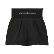 (W) Alexander Wang Safari Shorts in Cotton Tailoring Black