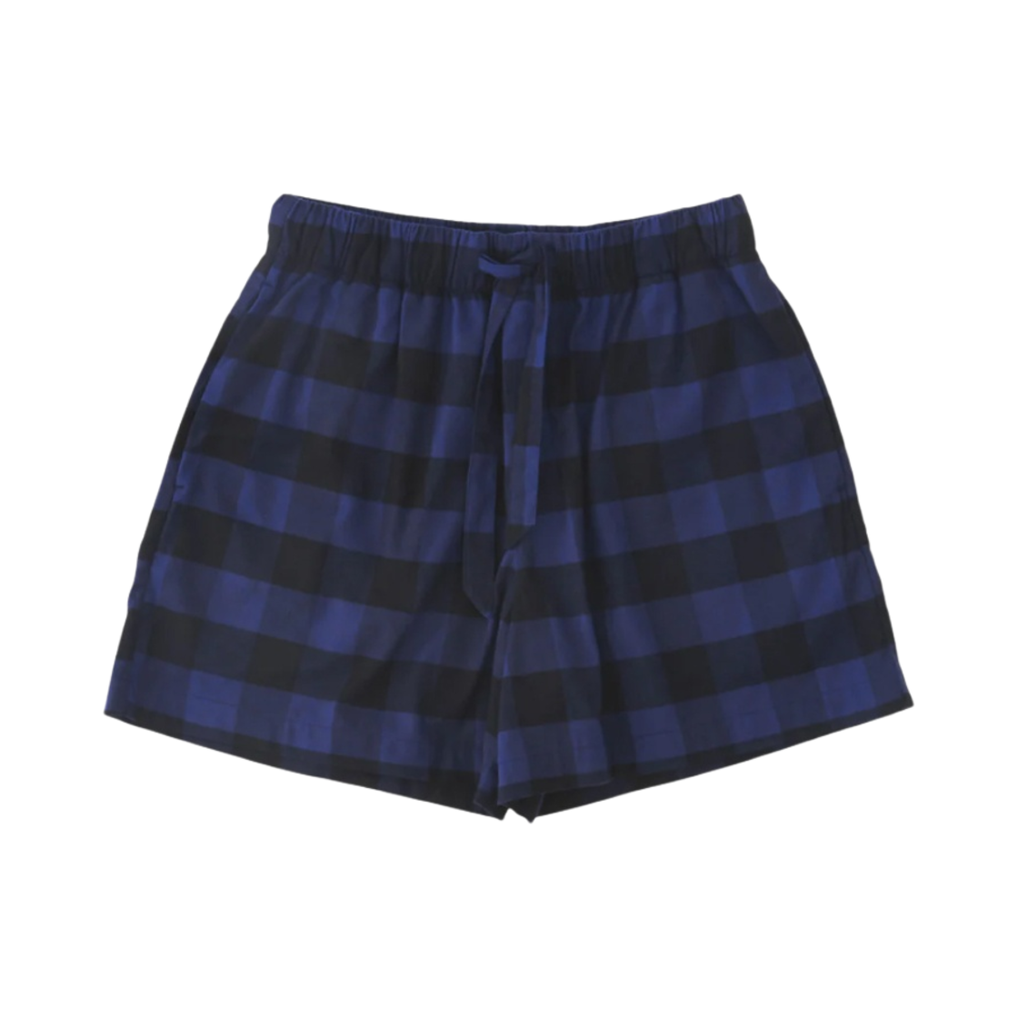 테클라 플란넬 슬립웨어 쇼츠 블루 깅엄(Tekla Flannel Sleepwear Shorts Blue Gingham)