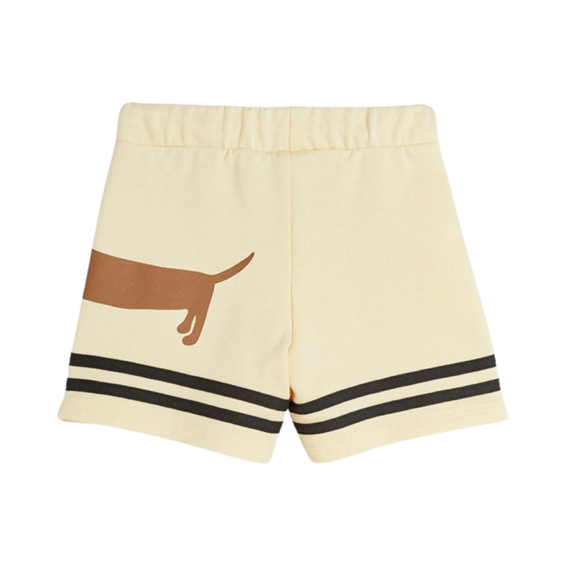 (키즈) 미니 로디니 도그 스트라이프 스웨트쇼츠 베이지((Kids) Mini Rodini Dog Striped Sweatshorts Beige) - 2