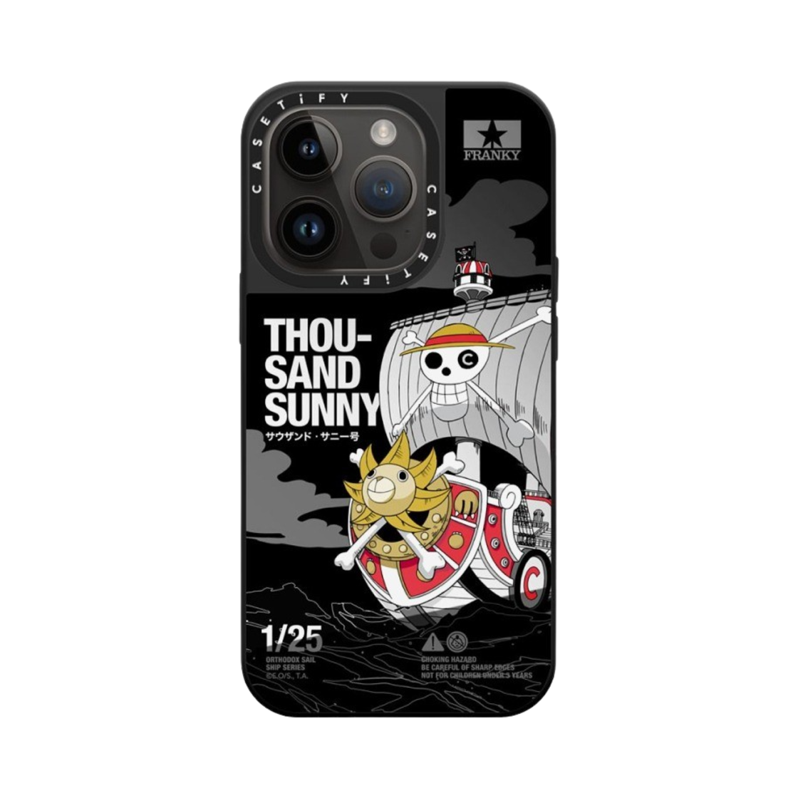 케이스티파이 x 원피스 아이폰 싸우전드 써니호 맥세이프 미러 케이스 블랙(Casetify x One Piece iPhone Thousand Sunny Ship MagSafe Mirror Case Black) - 3