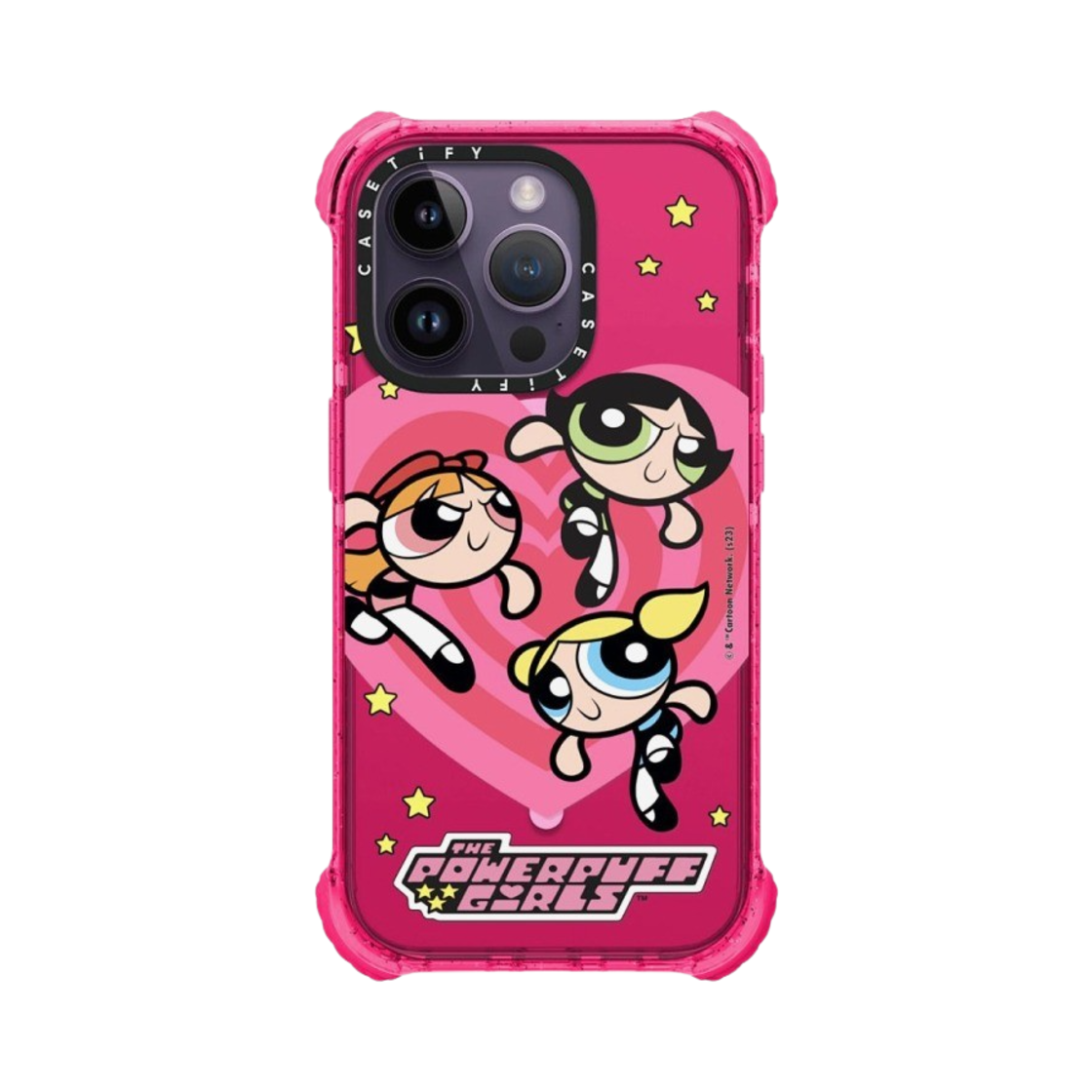 케이스티파이 x 파워퍼프걸 아이폰 하트 맥세이프 울트라 임팩트 케이스 반투명 버블검(Casetify x The Powerpuff Girls iPhone Heart Magsafe Ultra Impact Case Sheer Bubblegum) - 2