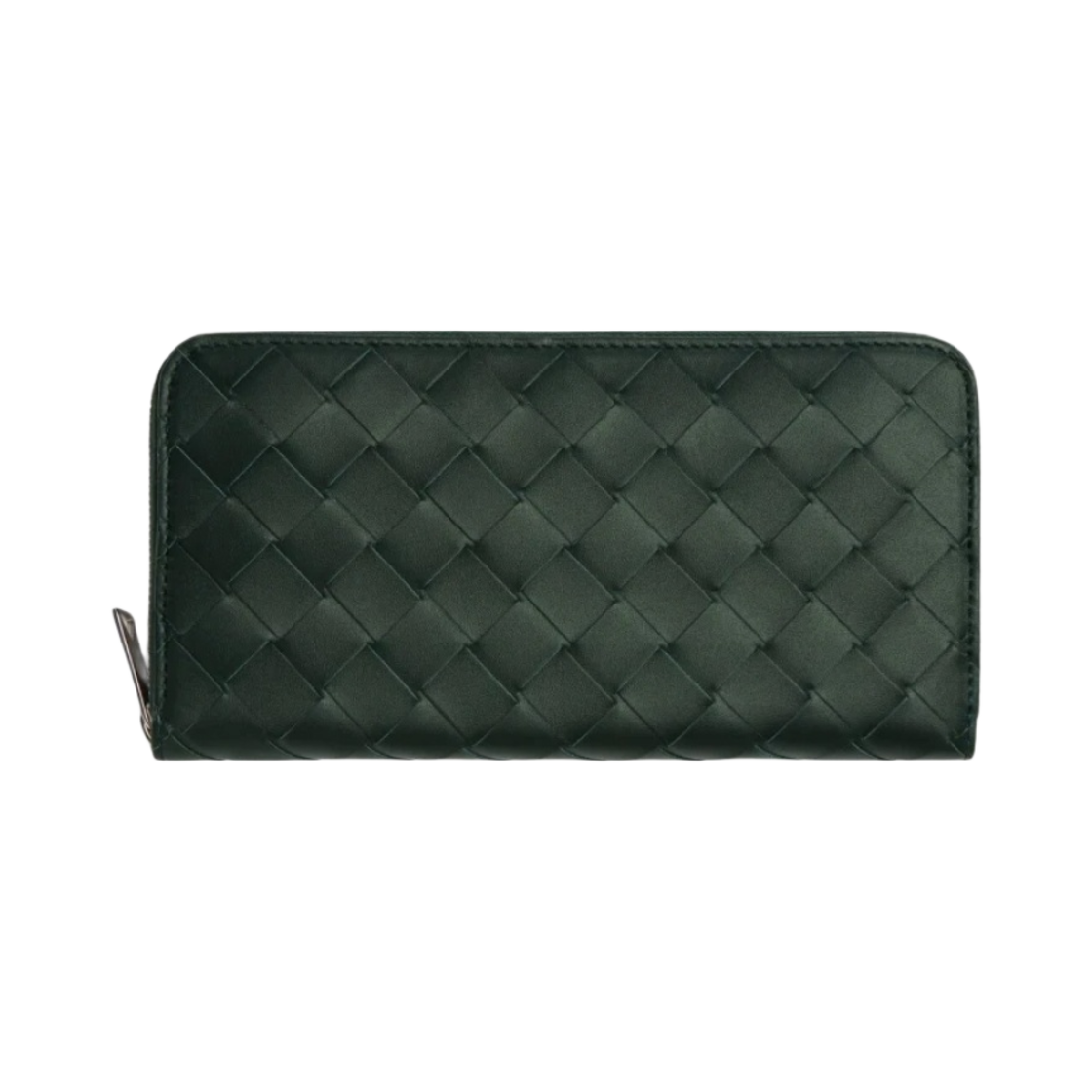 보테가 베네타 인트레치아토 집 어라운드 지갑 잉크웰 페일 블루(Bottega Veneta Intrecciato Zip Around Wallet Inkwell Pale Blue) - 1