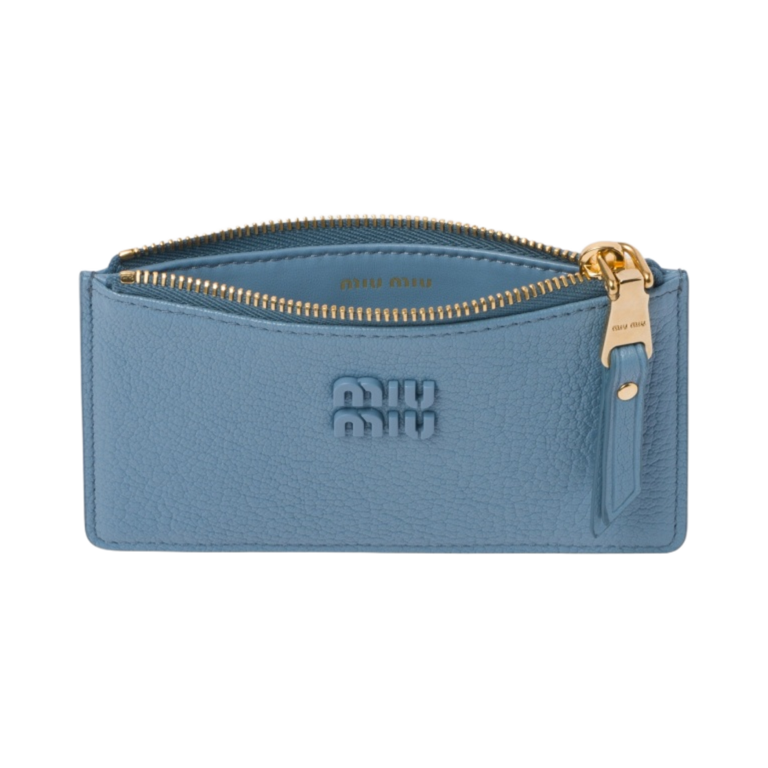 미우 미우 마드라스 레더 엔벨로프 월렛 아스트랄 블루(Miu Miu Madras Leather Envelope Wallet Astral Blue) - 2