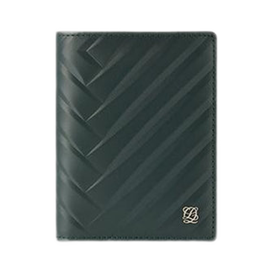 LLSR1FM02MG5DGR171 Louis Quatorze L-Quilting Leather Bi-Fold Medium Wallet Dark Green