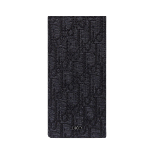 2OBBC002YSE-H03E Dior Vertical Long Wallet Black Dior Oblique Jacquard