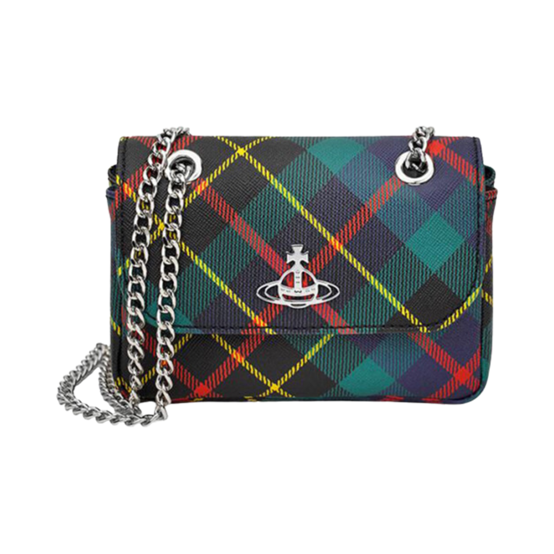 52020005-31839-O102 Vivienne Westwood Derby Small Purse with Chain Multicolor