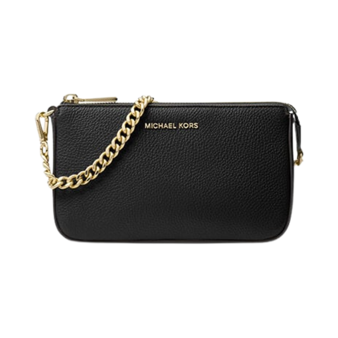 32F7GFDW6L001 Michael Kors Leather Chain Wallet Black