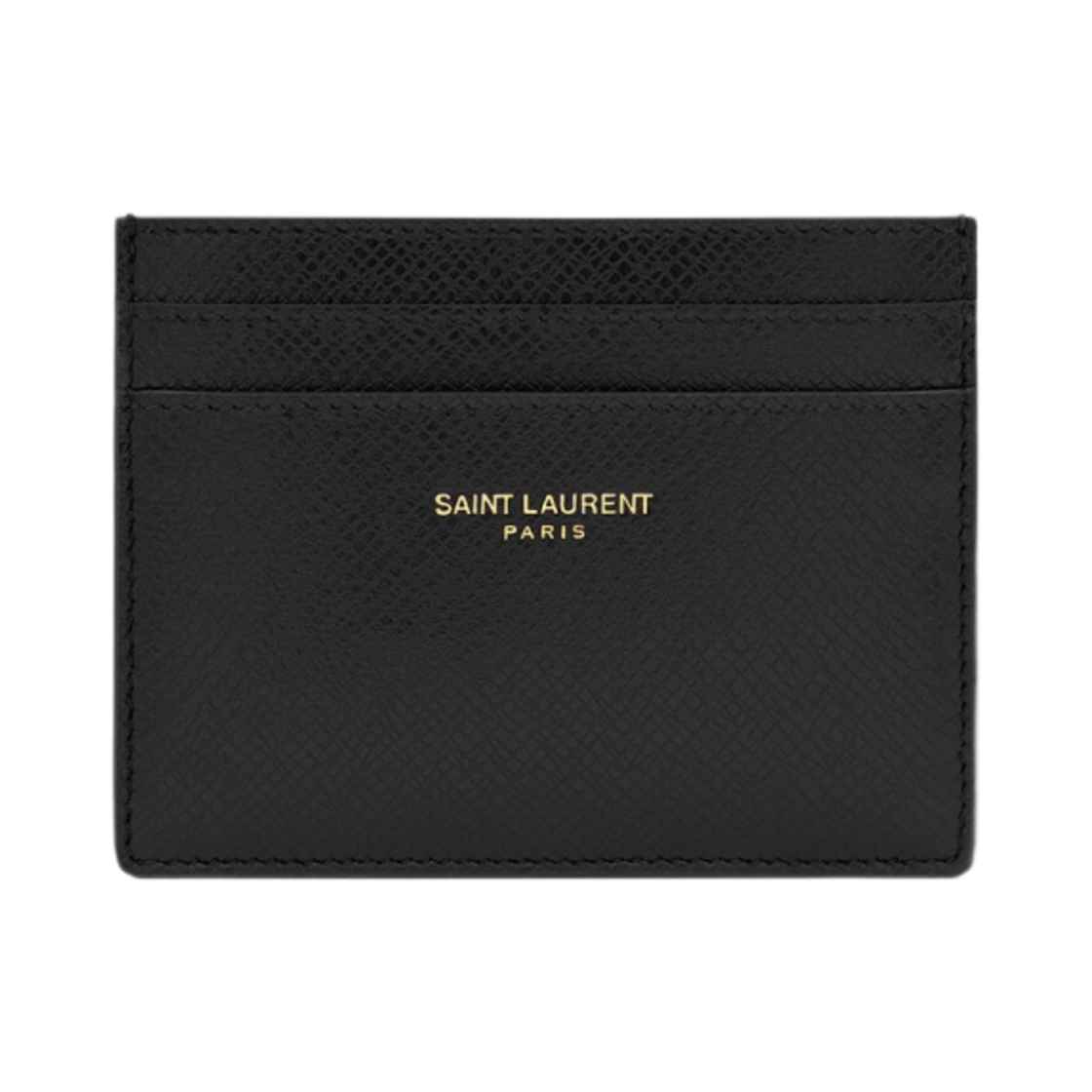 생로랑 파리 카드 케이스 코티드 바크 레더 블랙(Saint Laurent Paris Card Case Coated Bark Leather Black)