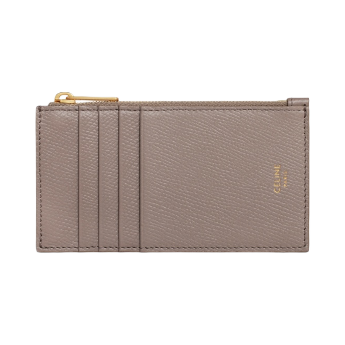 셀린느 지퍼 컴팩트 카드 홀더 에센셜 그레인드 카프스킨 페블(Celine Zipped Compact Card Holder Essentials in Grained Calfskin Pebble) - 1