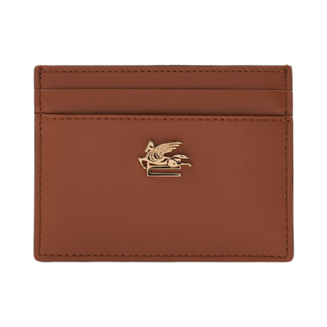 1H7692192152 Etro Pegaso Card Holder Dark Beige