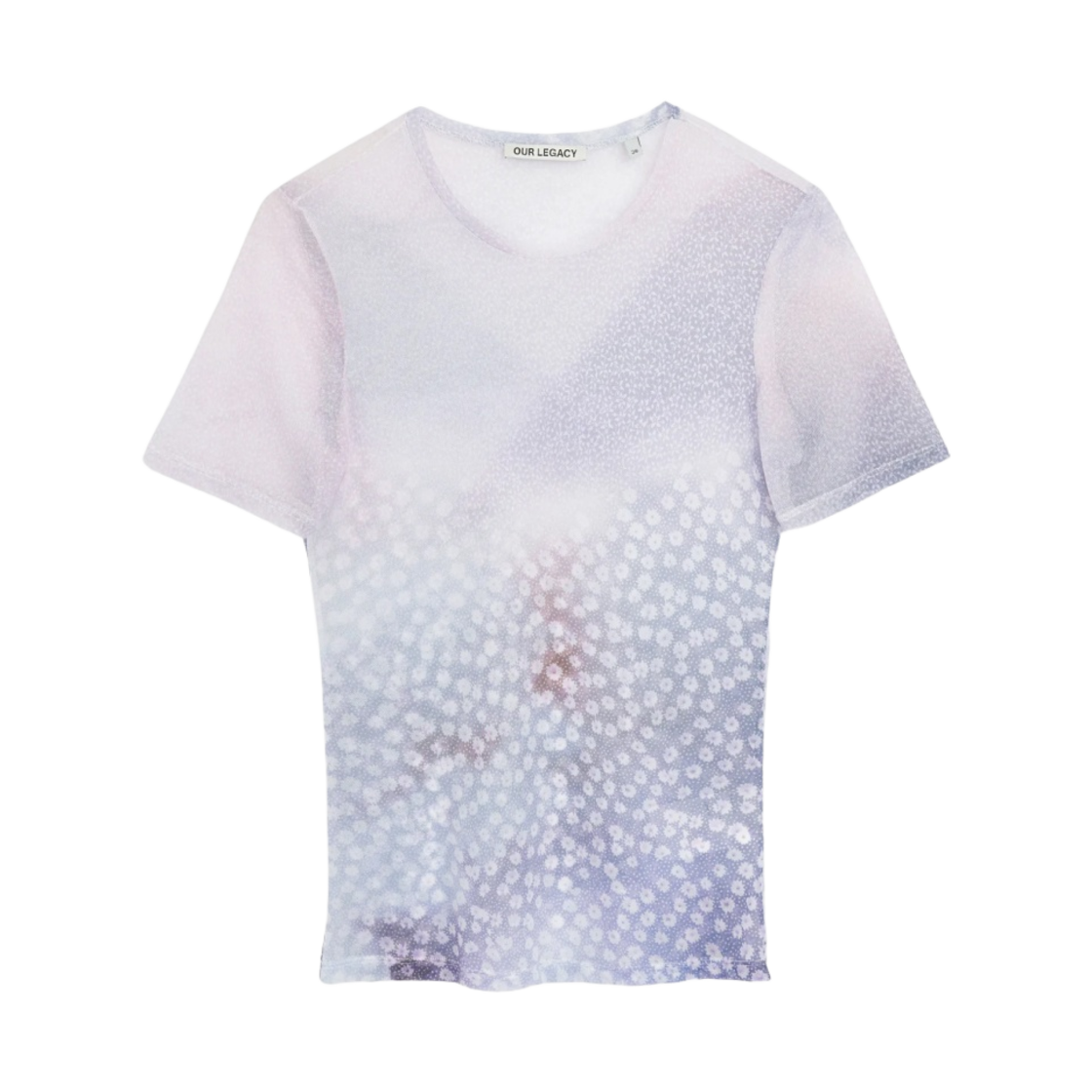 (W) 아워레가시 슈퍼 슬림 티셔츠 라이트 플라워 프린트((W) Our Legacy Super Slim T-Shirt Light Flowers Print) - 1