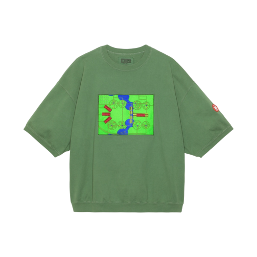 Cav Empt Overdye Diagram Short Sleeve Crew Neck Green - 23SS
