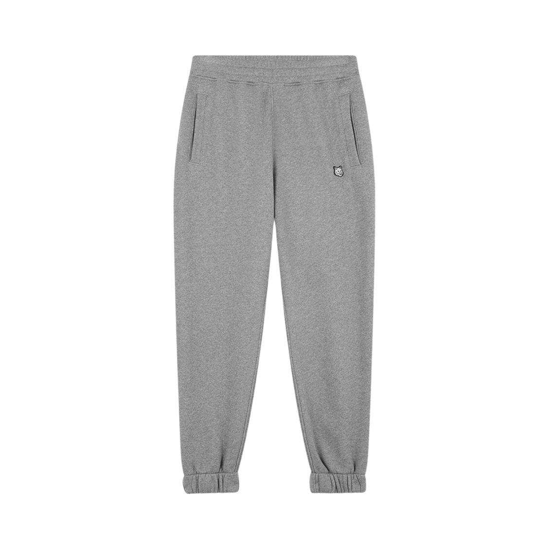LM01115KM0307-H131 Maison Kitsune Bold Fox Head Patch Comfort Jog Pants Medium Grey Melange