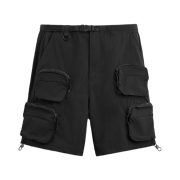 Zara Technical Cargo Bermuda Shorts Black