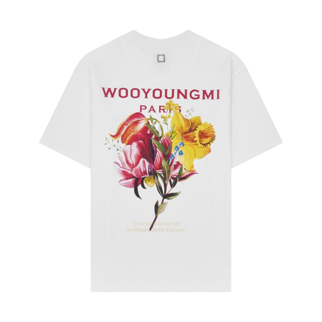 (W) 우영미 컬러 플라워 티셔츠 화이트 - 22SS((W) Wooyoungmi Color Flower T-Shirt White - 22SS) - 1