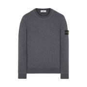 Stone Island 63051 Cotton Fleece Garment Dyed Sweatshirt Dark Grey Melange - 24SS
