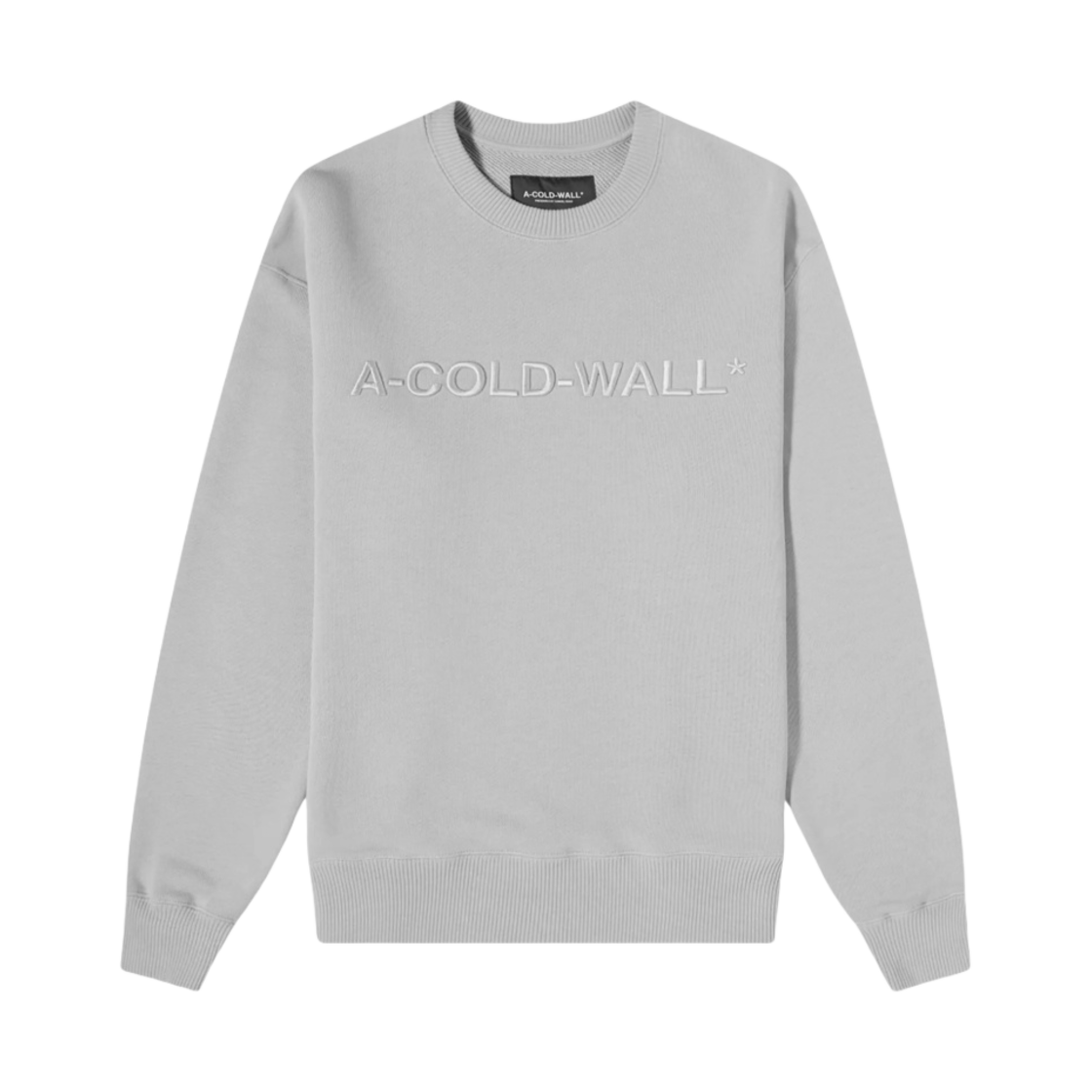 어콜드월 로고 크루 스웨트셔츠 그레이(A Cold Wall Logo Crew Sweatshirt Grey)