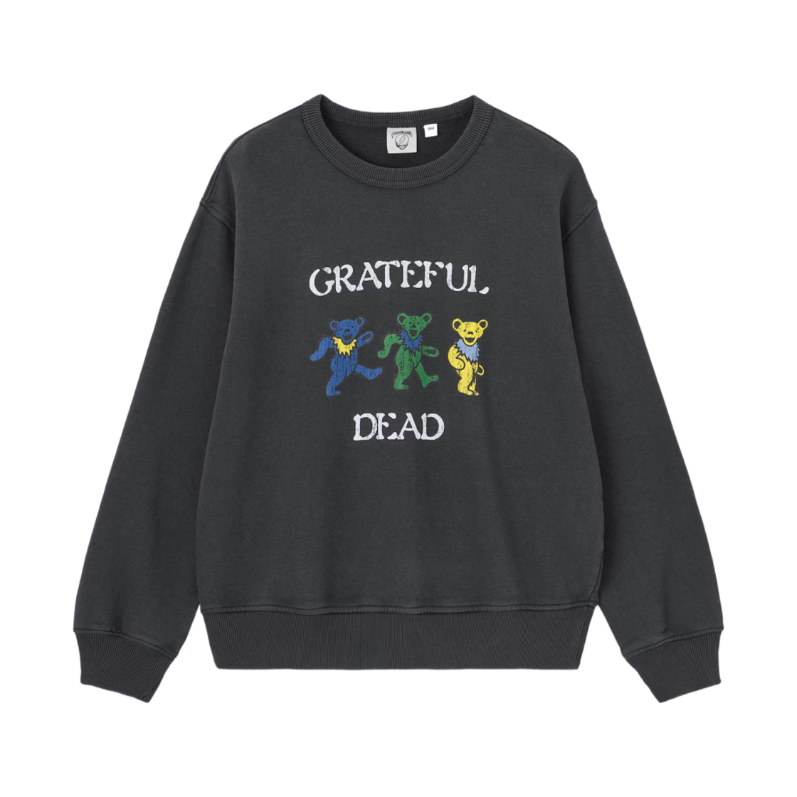 355857-08 GU x Grateful Dead Washed Sweatshirt Pullover Dark Gray - JP