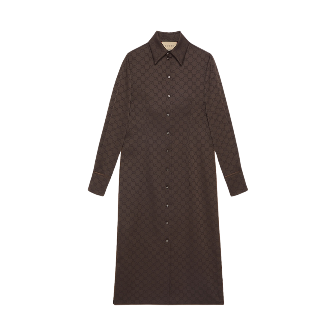 (W) 구찌 GG 비스코스 드레스 다크 브라운 카멜((W) Gucci GG Viscose Dress Dark Brown Camel) - 1