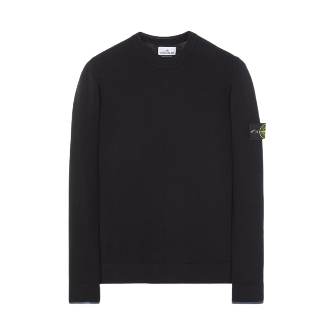 7915526A1-V0029 Stone Island 526A1 Stocking Stitch Stretch Wool Crewneck Knit Black - 23FW