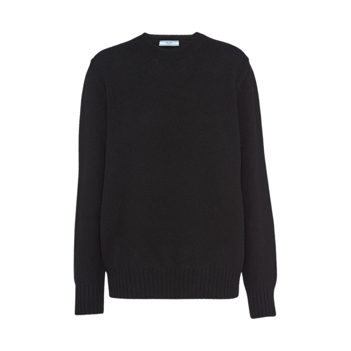 (W) 프라다 울 캐시미어 크루넥 스웨터 블랙