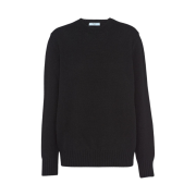 (W) Prada Wool Cashmere Crew-Neck Sweater Black