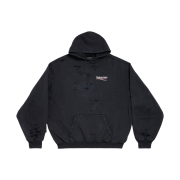 Balenciaga Political Campaign Layered Hoodie Black