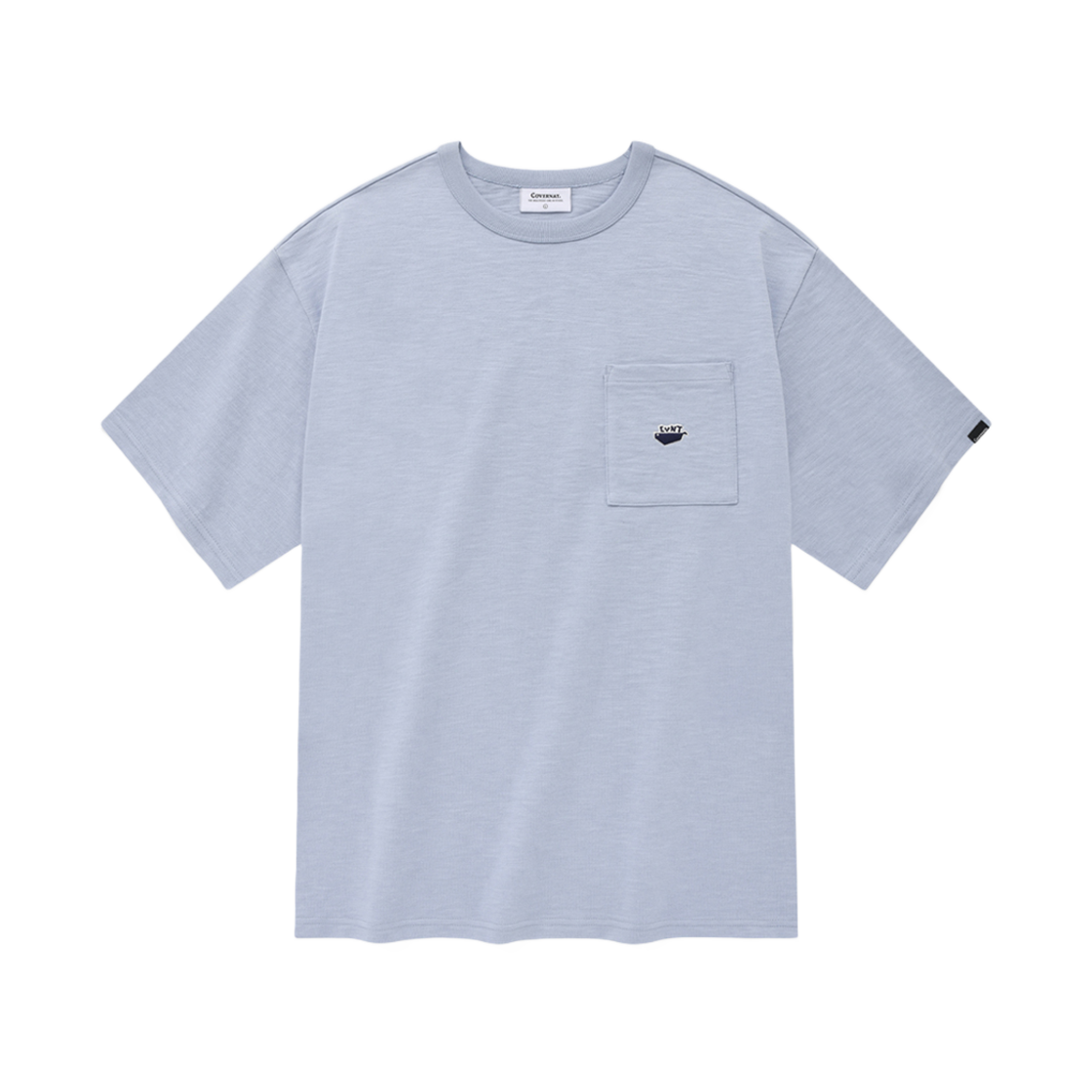 커버낫 웨일 로고 슬럽 티셔츠 스카이 블루(Covernat Wale Logo Slub T-Shirts Sky Blue)