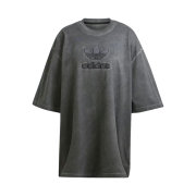 (W) Adidas Adilenium Season 2 Washed Oversized Trefoil T-Shirt Gender Neutral Black - KR Sizing