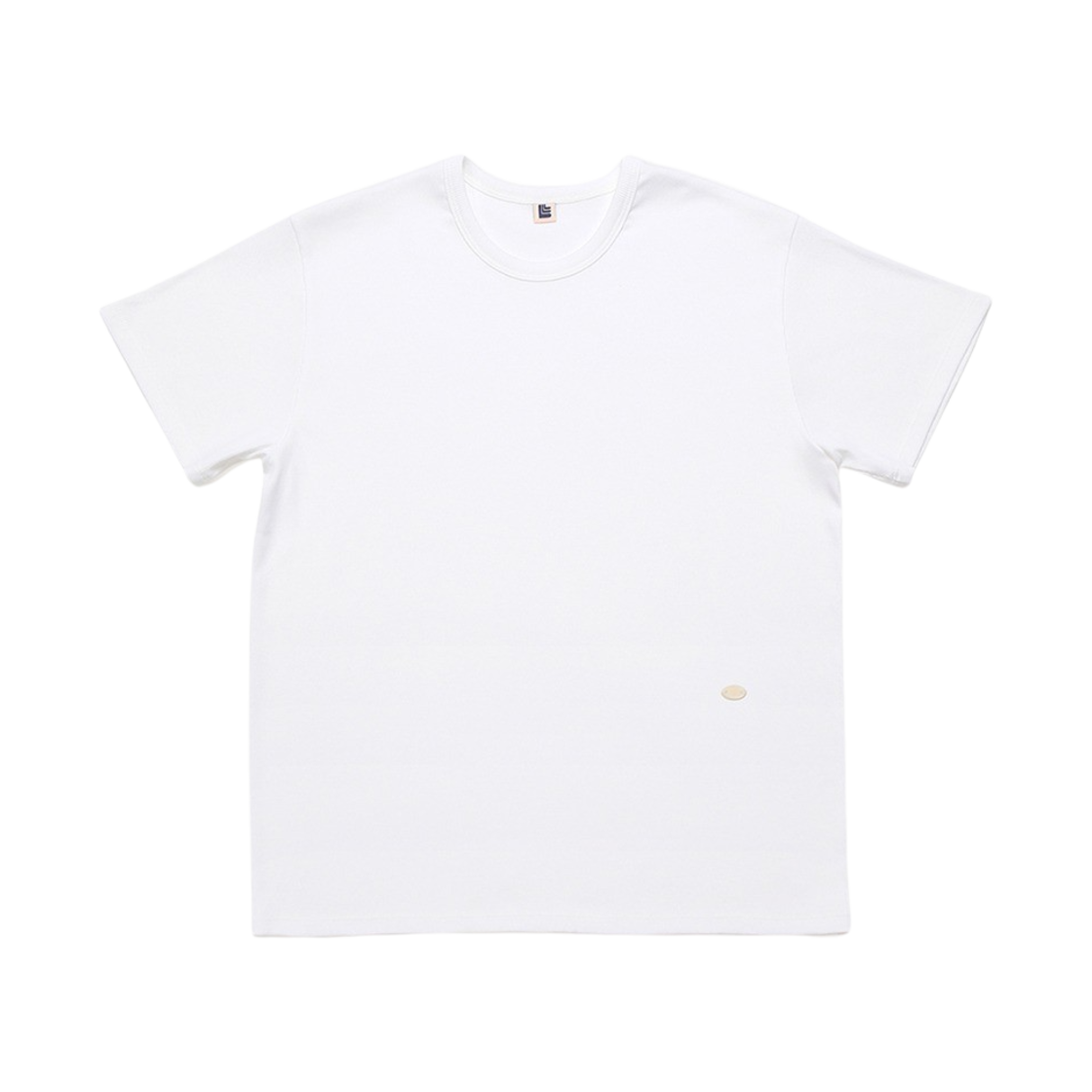 LLL90C-TS-OWH004F LLL Design Studio Crew Neck Ribbed Straight Tee Optical White