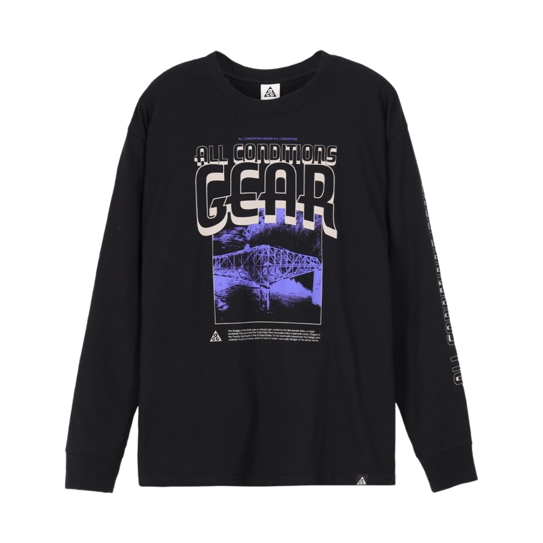 FQ3729-010 Nike ACG Dri-Fit Long Sleeve T-Shirt Black - US/EU