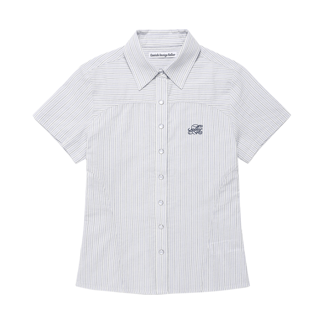 CV2FMFW362ABL CAVISH W Striped Half Sleeve Shirt Blue