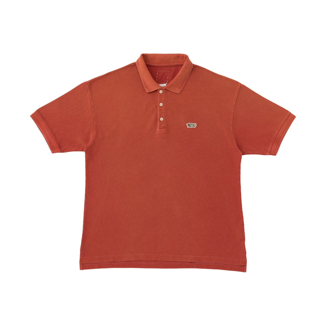 비즈빔 점보 웰러 숏슬리브 폴로 셔츠 DMGD 레드 - 23SS(Visvim Jumbo Weller S/S Polo Shirt DMGD Red - 23SS) - 1